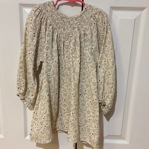 Quincy Mae V Smocked Dress Winter Floral